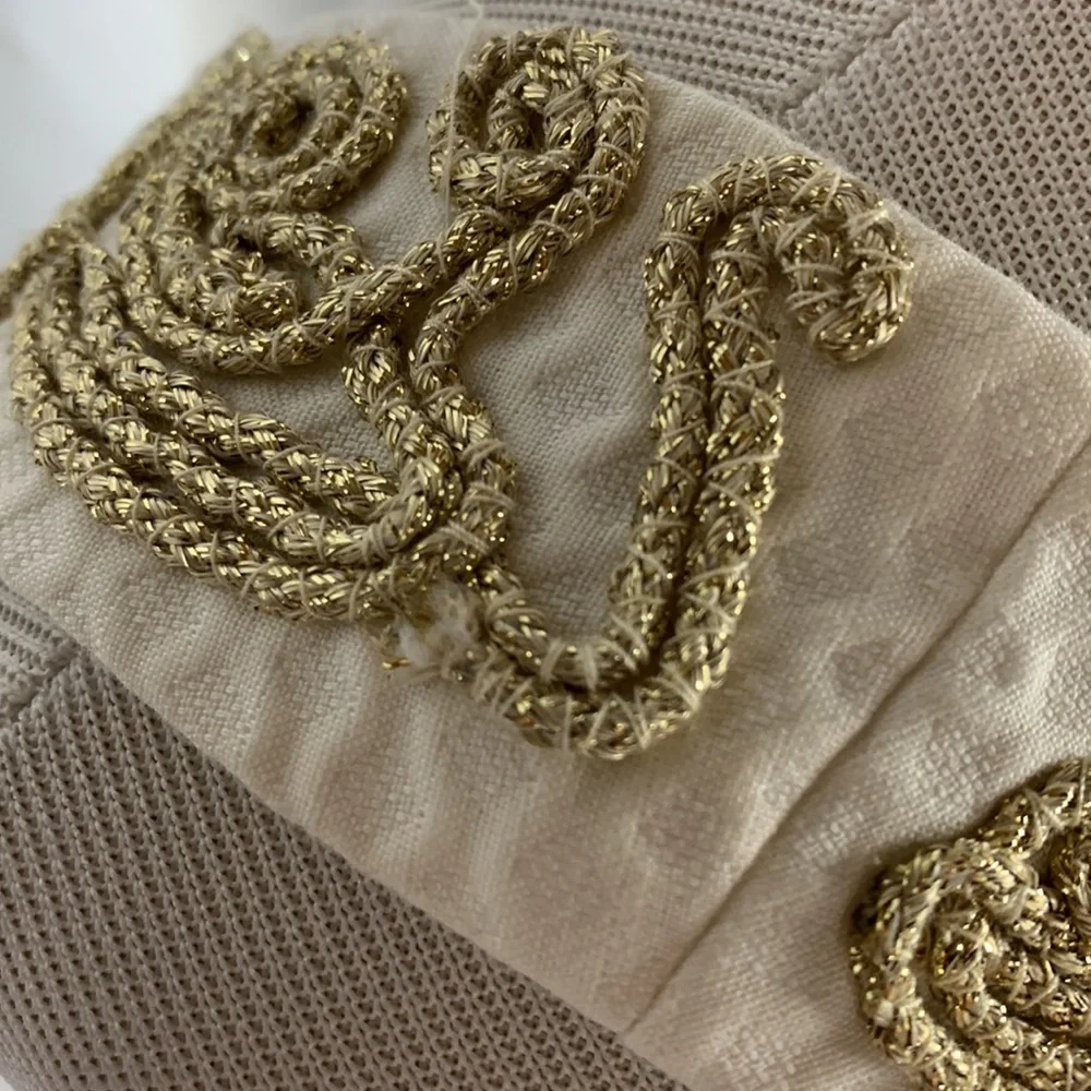 Lilly Pulitzer Suzette White Cotton Shift Dress with Gold Braid Trim - Picture 6 of 8